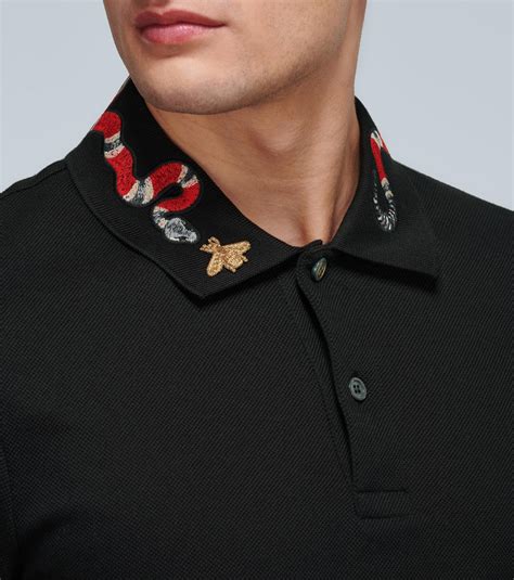 gucci polo mens shirt|gucci polo shirt snake collar.